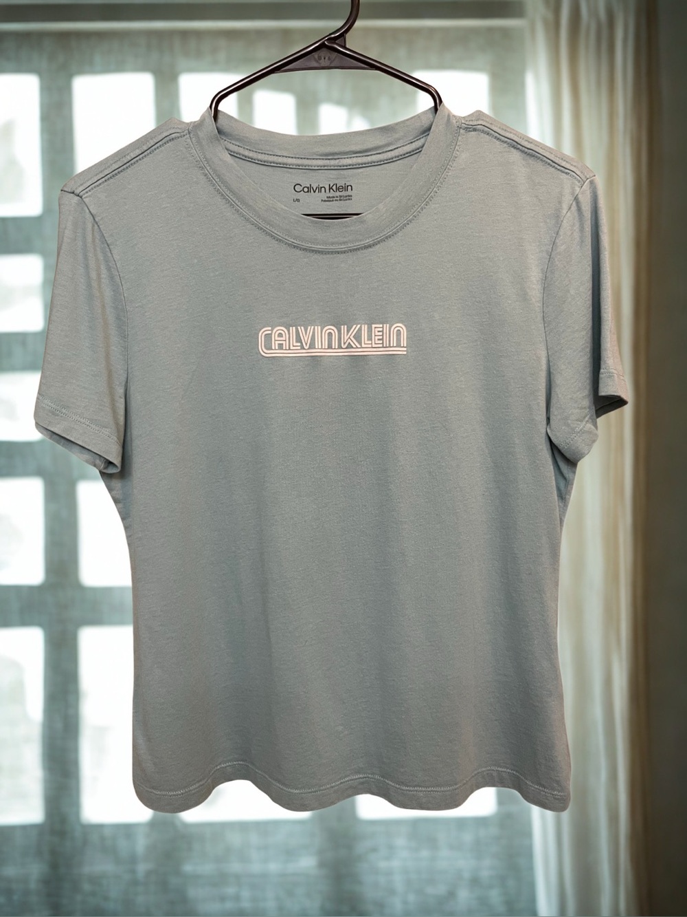 Calvin Klein Pale Blue Short Sleeve Logo Tee